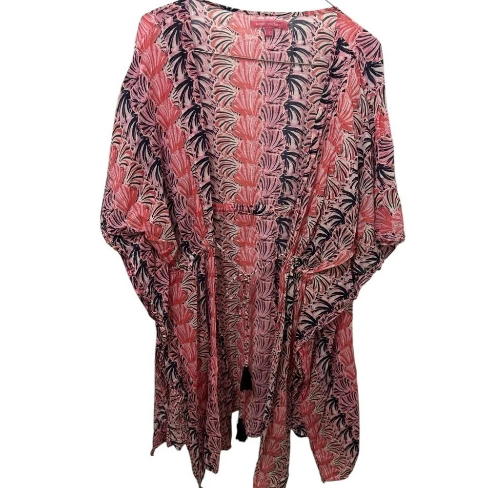 Simply Southern Shell Print Swim Coverup Size L/XL